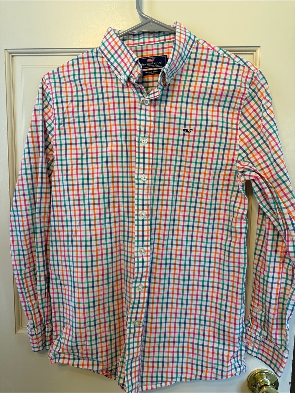 Vineyard Vines Multicolor Check Button-Down Shirt - Pink, Blue, Green, Orange